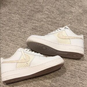 Nike Air Force One Sneakers White and Yellow
